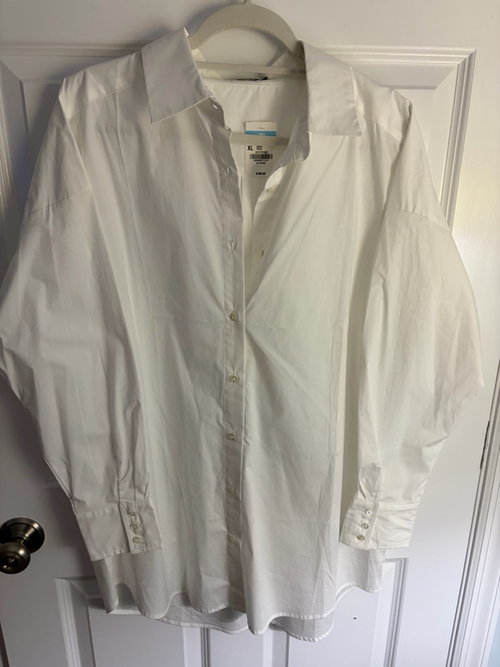 J. McLaughlin White Button-Front Women's Flannery Blouse